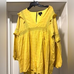 Lumiere Yellow Ruffled Romper